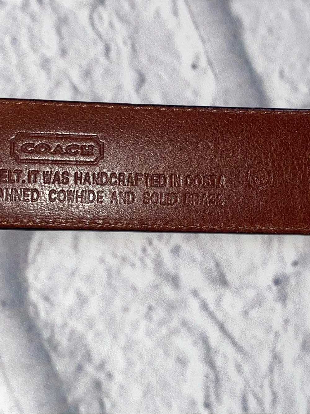 Coach - Men’s Vintage Leather Belt Size 38. Black